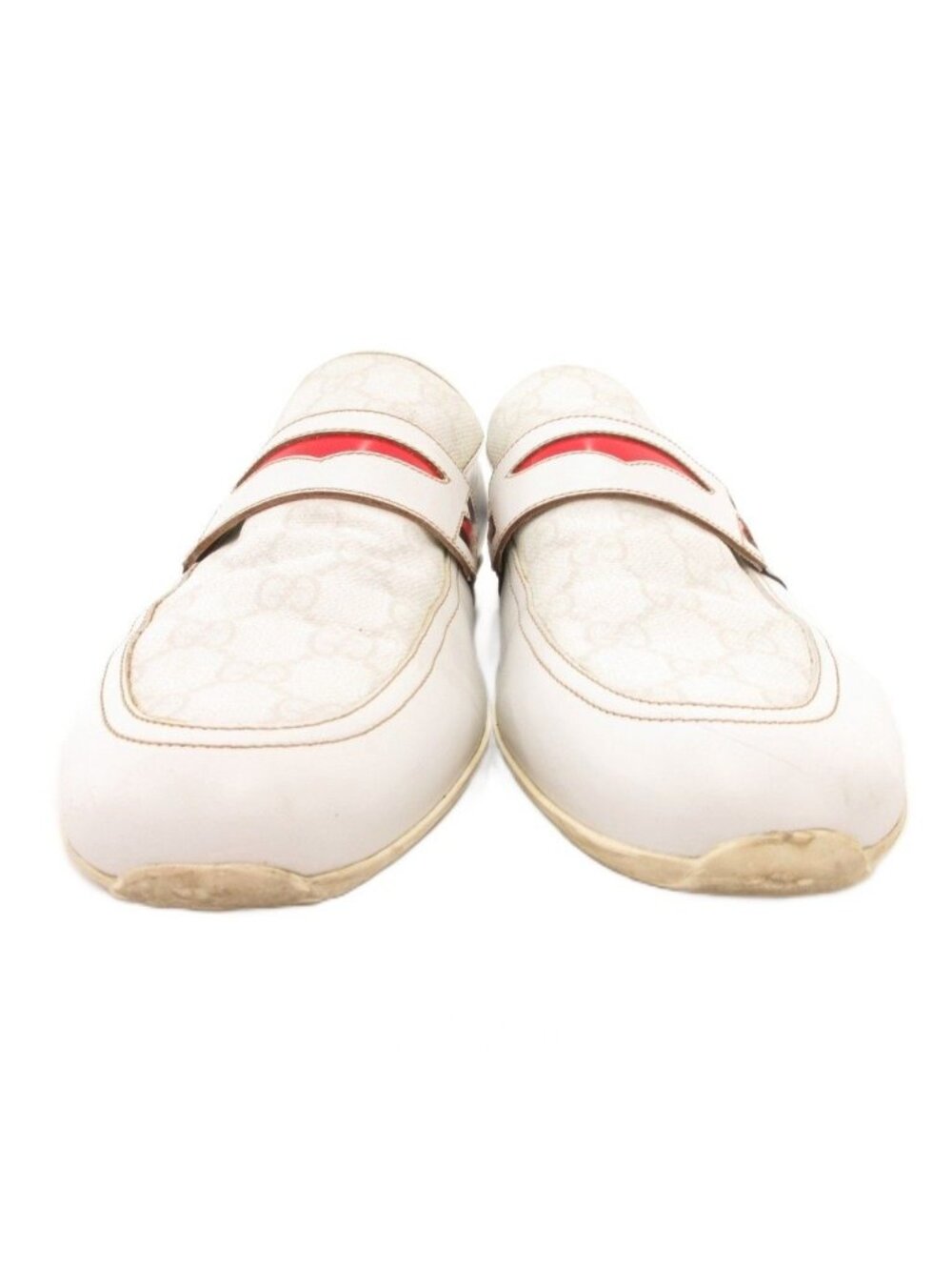 Gucci Coin Loafer Slip on Sherry Line Leather 42 White - Picture 2 of 6